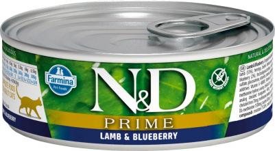 Влажный корм для кошек N & D Prime Lamb & Blueberry с ягненком и черникой 0,08 кг – фото 5