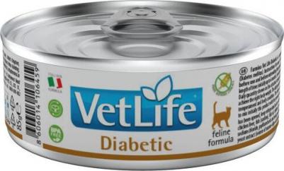 Влажный корм для кошек Vet Life Diabetic, при сахарном диабете 12 шт. х 85 г