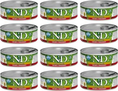 Влажный корм для котят N & D Prime Chicken & Pomegr Kitten с курицей и гранатом 0,08 кг – фото 11