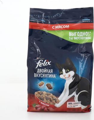 Двойная Вкуснятина корм для взрослых кошек всех пород, мясо (3 кг) – фото 5