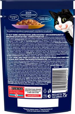 Влажный для кошек Аппетитные кусочки Двойная вкуснятина с ягненком и курицей, 75 г – фото 7