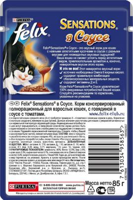 Влажный корм для кошек кусочки говядина/овощи, 85 г 7613034482617 – фото 15