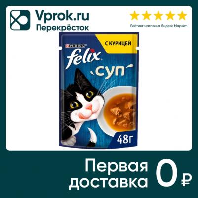 Влажный корм для кошек суп с курицей 48 г – фото 2