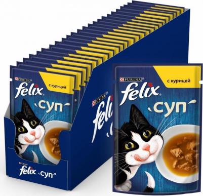 Влажный корм для кошек суп с курицей 48 г – фото 16