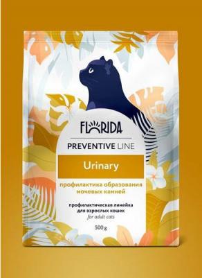 Preventive Line Urinary полнорационный сухой корм для кошек, профилактика образования мочевых камней - 500 г