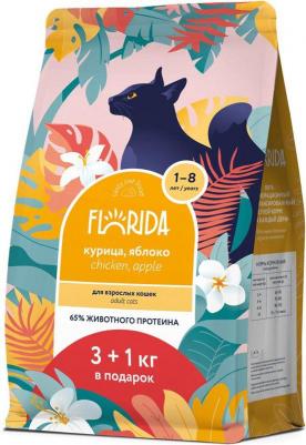 Сухой корм для взрослых кошек с курицей и яблоком, 4 кг – фото 9