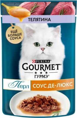 Влажный корм для кошек Перл Соус Де-люкс с телятиной в роскошном соусе 75г – фото 1