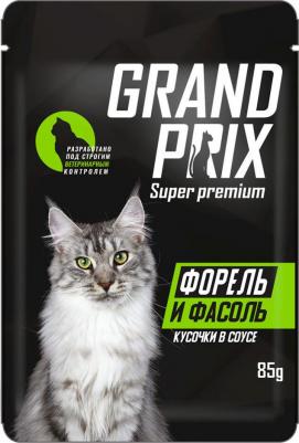 Корм влажный с кусочками в соусе с форелью и фасолью для кошек 85 г – фото 1