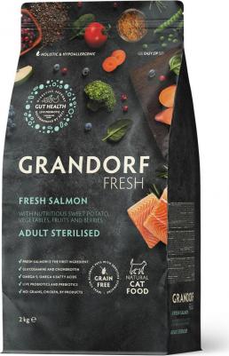 Сухой корм для кошек Fresh, для стерилизованных, лосось, батат, 2 кг – фото 12