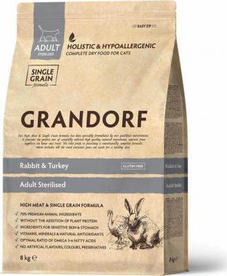 сухой корм для стерилизованных кошек rabbit & Rice Adult Sterilized, кролик с рисом - 400 г – фото 4