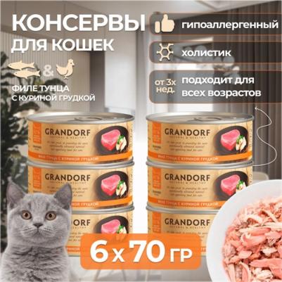 Влажный корм для кошек Филе тунца с куриной грудкой 0,07 кг – фото 11