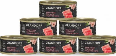 Влажный корм для кошек, филе тунца с куриной грудкой в желе - 6 шт* 70 г – фото 4