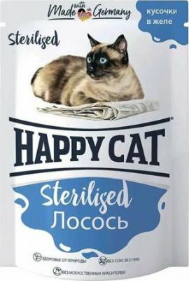 Паучи для стерилизованных кошек лосось кусочки в желе - 0,085 кг х 24шт – фото 1