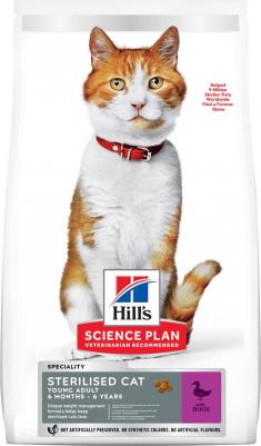 Сухой корм для кошек Science Plan Sterilised Cat для стерилизованных с уткой 1.5кг