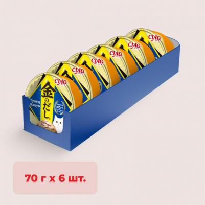 ЧАО корм для кошек влажный корм Kinnodashi cup Тунец Кацуо, консервы, 70 гр х 6 шт – фото 6