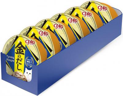 ЧАО корм для кошек влажный корм Kinnodashi cup Тунец Кацуо, консервы, 70 гр х 6 шт – фото 5