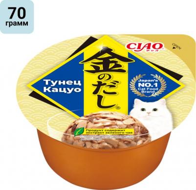 ЧАО корм для кошек влажный корм Kinnodashi cup Тунец Кацуо, консервы, 70 гр х 6 шт – фото 7