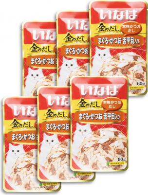 Корм для кошек Киннодаси в желе Микс тунцов, палтус пауч 60г – фото 1