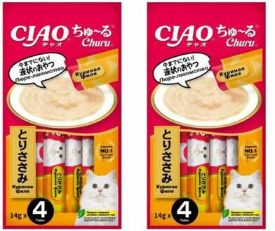 Лакомство-пюре для кошек ЧАО ЧУРУ Парное филе курицы, 14г 4ш., 3 уп – фото 10