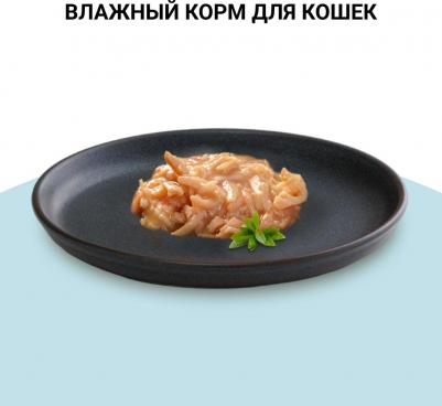 Влажный корм для кошек, тунец магуро, куриное филе с сурими вовсяном молоке, 80 гр – фото 4