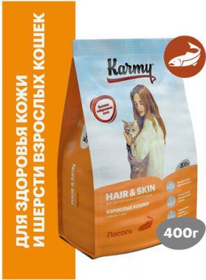 Сухой корм для кошек с лососем для поддержания здоровья кожи и шерсти 0,4 кг – фото 7