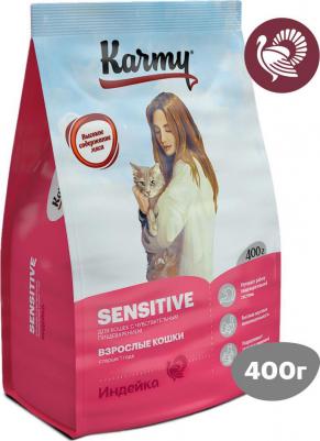 Сухой корм для кошек Sensitive, индейка, 0,4кг – фото 4