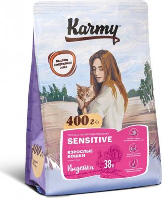 Сухой корм для кошек Sensitive, индейка, 0,4кг – фото 5