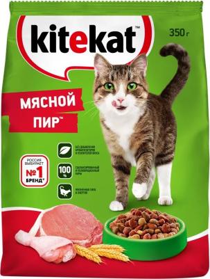 Сухой корм для кошек мясной пир 350 г