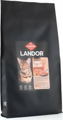 полнорационный сухой корм для кошек для шерсти и здоровья кожи, c индейкой и лососем – фото 3