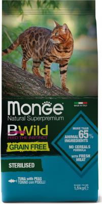 Корм для кошек BWild Grain Free беззерновой для стерилизованных, тунец с горохом сух. 1,5кг – фото 13