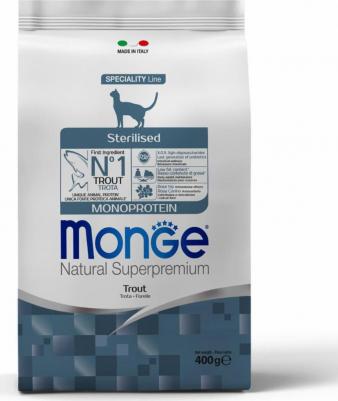 Корм для кошек Cat Monoprotein Sterilised для стерилизованных, форель сух. 1,5кг – фото 1