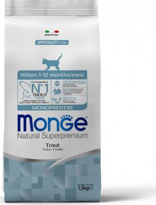 Корм для котят Cat Monoprotein форель сух. 1,5кг