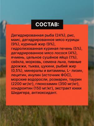 сухой корм для кошек и котят всех возрастов с лососем и овощами, All life Stages, Salmon, HEALTHY SKIN 4670236596026 – фото 6