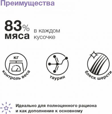 паучи для стерилизованных кошек: говядина в желе (85 г) – фото 3