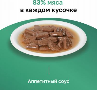 Влажный корм для кошек, курица в соусе, для взрослых, 24шт по 85г – фото 6