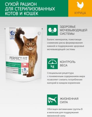 Сухой корм для стерилизованных кошек с курицей 1.2кг – фото 16