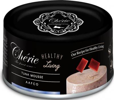 Cherie Healthy Living Tuna Mousse полнорационный влажный корм для кошек, мусс с тунцом, в консервах - 80 г