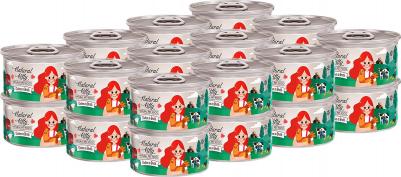Влажный корм для кошек NATURAL KITTY с курицей, беззерновой, 24 шт по 80 гр