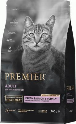 Cat Salmon&Turkey Adult сухой корм для кошек с лососем и индейкой - 400 г – фото 4