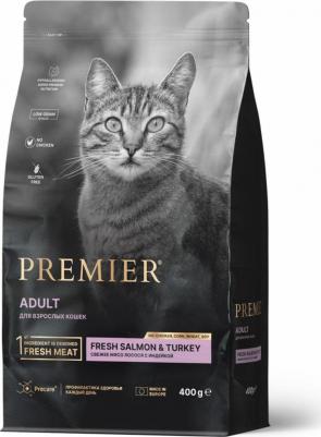 Cat Salmon&Turkey Adult сухой корм для кошек с лососем и индейкой - 400 г