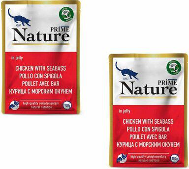 Корм влажный Nature для кошек, курица с морским окунем, в желе, пауч, 100 г – фото 6