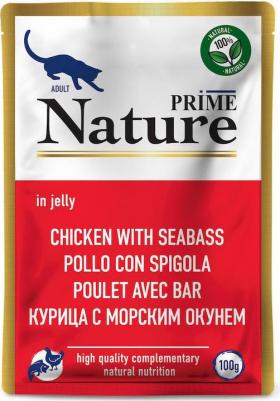 Nature влажный корм для кошек, с курицей с морским окунем, кусочки желе, в паучах - 100 г – фото 3