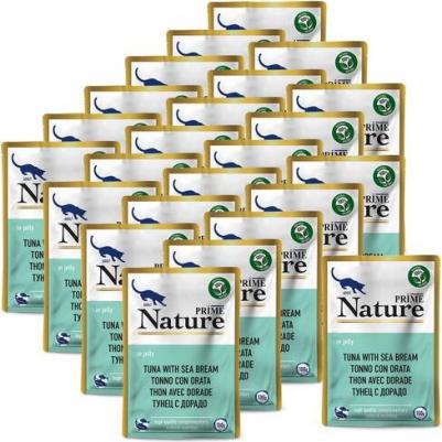 Nature влажный корм для кошек, с тунцом и дорадо, кусочки желе, в паучах - 100 г – фото 2
