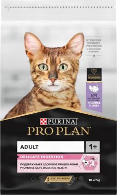 Корм для кошек с проблемой пищеварения индейка, рис сух. 10кг