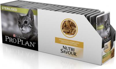 Nutrisavour "Sterilised" консервы 85 гр для стерилизованных кошек и кастрированных котов Курица в соусе – фото 14