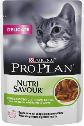 Влажный корм для кошек Nutri Savour Delicate, ягненок, 85г