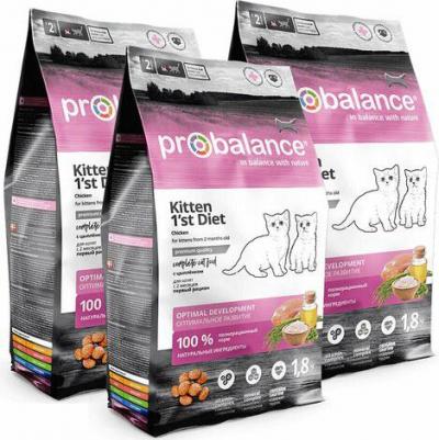 Корм для котят 1`st Diet цыпленок сух. 1,8кг – фото 9