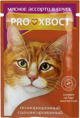 влажный корм для взрослых кошек всех пород, мясное ассорти в соусе