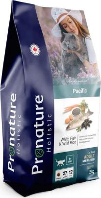 Pacific сухой корм для стерелизованных кошек, с белой рыбой и рисом - 2 кг холистик для взрослых с рисом мешок Китай 1 уп. х 1 шт. х 2 кг