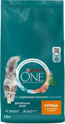 Сухой корм для взрослых кошек, с курицей и цельными злаками, 9.75 кг